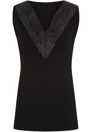 Toppar - Nilla V-neck top – Black